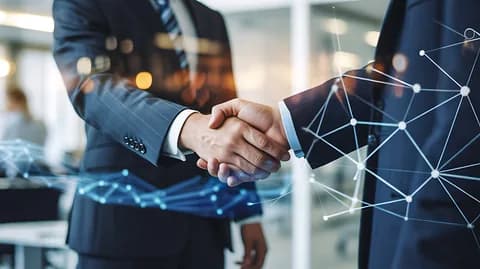 Enterprise handshake with connected data network